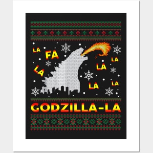 Fa La La La La-Godzilla-La_ Christmas Ugly Shirt Posters and Art